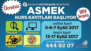 ASMEK kurs kayıtları başlıyor