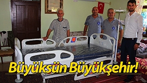 Büyükşehir'den hasta yatağı ve ev eşyası yardımı
