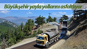 Büyükşehir yayla yollarını asfaltlıyor