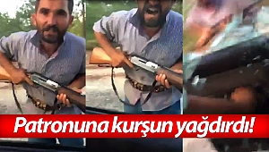 Cinnet getiren işçi patronuna kurşun yağdırdı! (Videolu)
