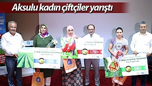 Aksulu kadın çiftçiler yarıştı