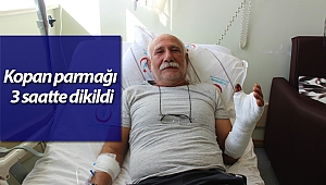Kopan parmağı 3 saatte dikildi!