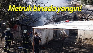 Metruk binada yangın!