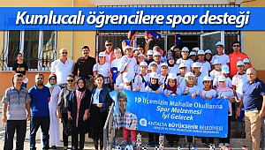 Öğrencilere spor malzemesi desteği