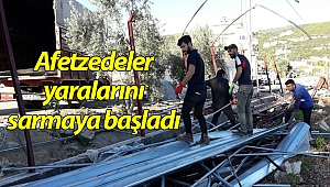 Afetzedeler yaralarını sarmaya başladı