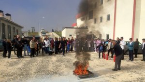 Elmalı Devlet Hastanesi'nde yangın tatbikatı