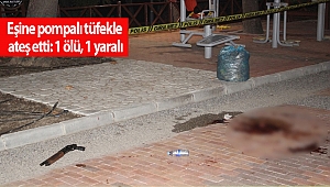 Eşine pompalı tüfekle ateş etti: 1 ölü, 1 yaralı (Videolu)