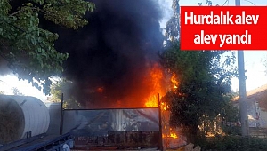 Hurdalık alev alev yandı