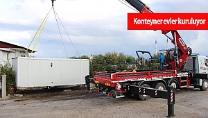 Konteyner evler kuruluyor
