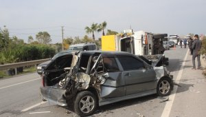 Manavgat'ta trafik kazası: 1 yaralı (videolu)