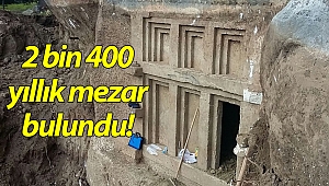 Tapulu arazide kazı yapılırken 2 bin 400 yıllık mezar bulundu! (Videolu)