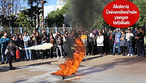 Akdeniz Üniversitesi'nde yangın tatbikatı