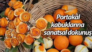 Antalya'da portakal kabuklarına sanatsal dokunuş