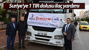 Antalya'dan Suriye'ye 1 TIR dolusu ilaç yardımı