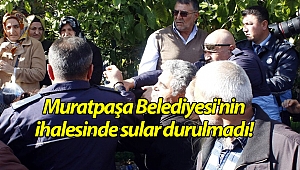 Demir bariyerlerin havada uçuştuğu arsa ihalesinde yine arbede yaşandı! (Videolu)