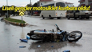 Liseli gençler motosiklet kurbanı oldu! (Videolu)