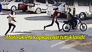 Motosikletli kapkaççılar tutuklandı! (Videolu)