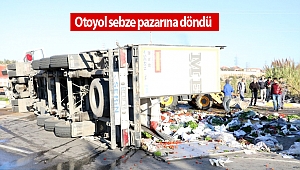 Otoyol sebze pazarına döndü (videolu)