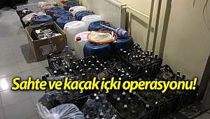 Serik'te sahte ve kaçak içki operasyonu!
