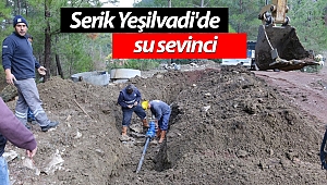 Serik Yeşilvadi'de su sevinci