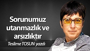 Sorunumuz utanmazlık ve arsızlıktır 