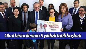 Antalya'da okul birincilerinin 5 yıldızlı tatili başladı