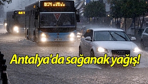 Antalya'da sağanak yağış! (Videolu)