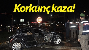 Antalya'da yolcu otobüsü ile otomobil çarpıştı: 1 ölü, 2 yaralı! (Videolu)