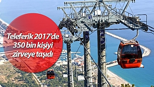 Antalya Teleferik 2017'de 350 bin kişiyi zirveye taşıdı
