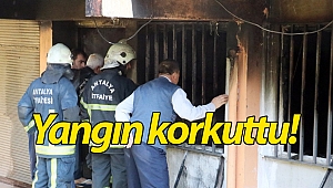 Apartmanın zemin katındaki dairede çıkan yangın korkuttu! (Videolu)