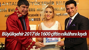 Büyükşehir 2017'de 1600 çiftin nikâhını kıydı