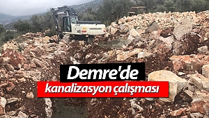 Demre'nin 5 mahallesinde kanalizasyon çalışması devam ediyor