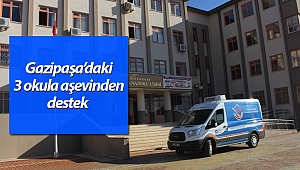 Gazipaşa'daki 3 okula aşevinden destek 