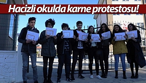 Hacizli okulda karne protestosu! (Videolu)