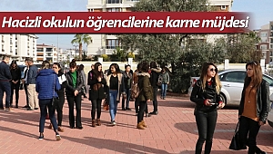 Hacizli okulun öğrencilerine karne müjdesi (Videolu)