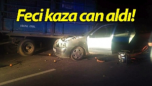 Otomobil, portakal yüklü traktör römorkuna çarptı: 1 ölü, 3 yaralı!