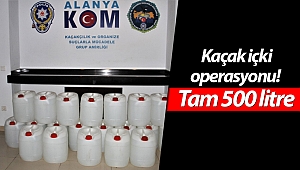 Alanya'da 500 litre etil alkol ele geçirildi! (Videolu)