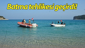 Amatör balıkçıların teknesi batma tehlikesi geçirdi! (Videolu)