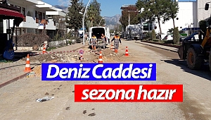 Kemer Deniz Caddesi sezona hazır