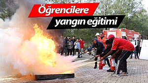 Öğrencilere yangın eğitimi