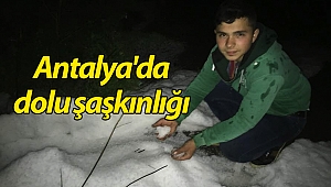 Antalya'da dolu şaşkınlığı
