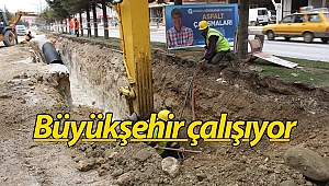 Korkuteli Hastane yolunda alt yapı çalışması