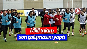 Milli takım Antalya'daki son çalışmasını yaptı (Videolu)