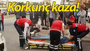 Otomobil ile motosiklet çarpıştı: 2 yaralı!