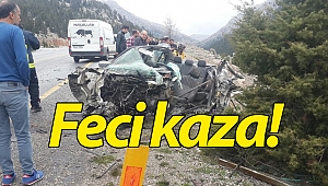 Akseki-Seydişehir yolunda feci kaza: 1 ölü, 1 yaralı!