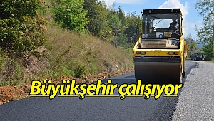 Alanya'da sıcak asfalt çalışmaları