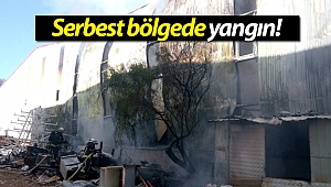Antalya serbest bölgede yangın! (Videolu)