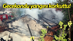 Boş gecekonduda çıkan yangını itfaiye söndürdü!