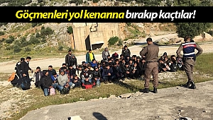 Kaçak göçmenleri yol kenarına bırakıp kaçtılar!
