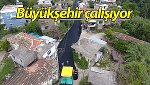 Manavgat Kalemler'de Sıcak asfalt çalışması